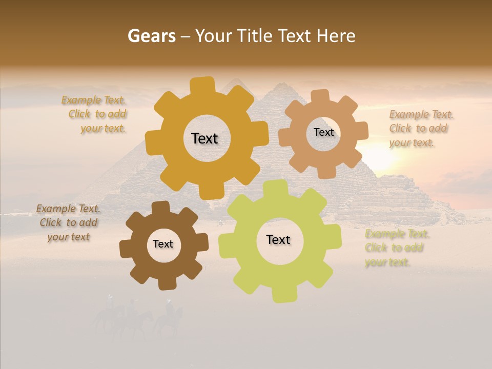 Archeology Visitors Steps PowerPoint Template