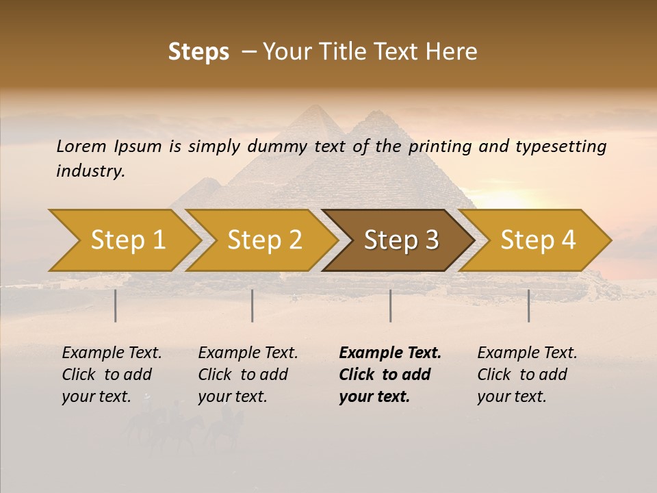 Archeology Visitors Steps PowerPoint Template