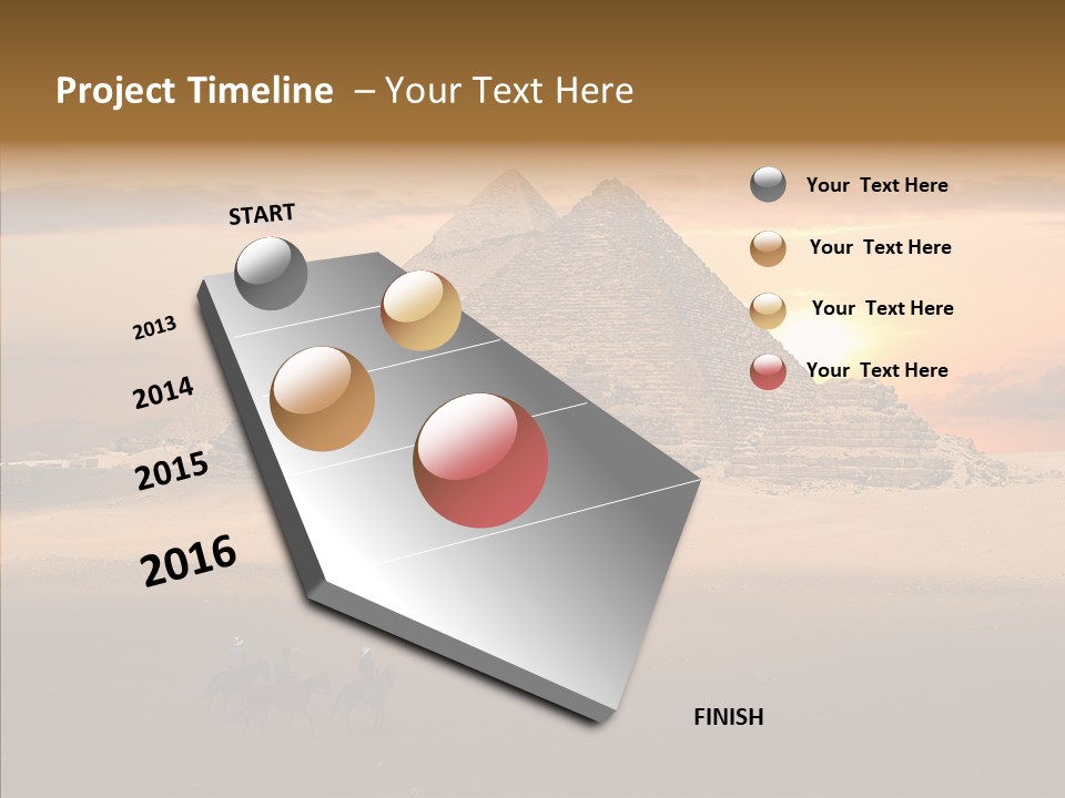 Archeology Visitors Steps PowerPoint Template