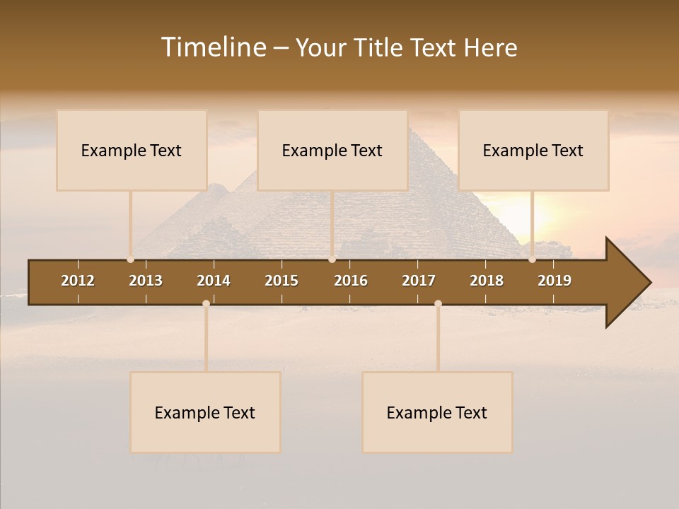 Archeology Visitors Steps PowerPoint Template