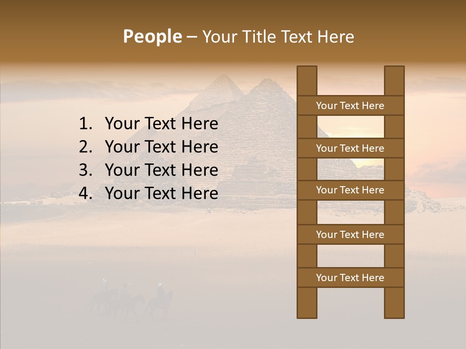 Archeology Visitors Steps PowerPoint Template
