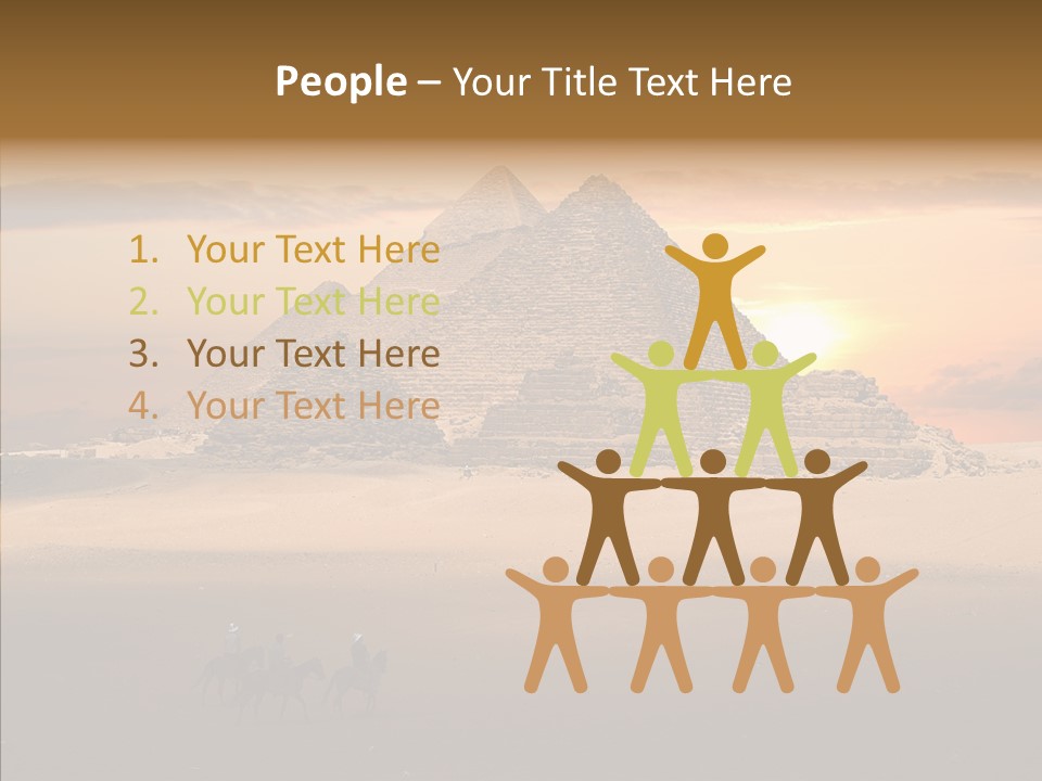 Archeology Visitors Steps PowerPoint Template