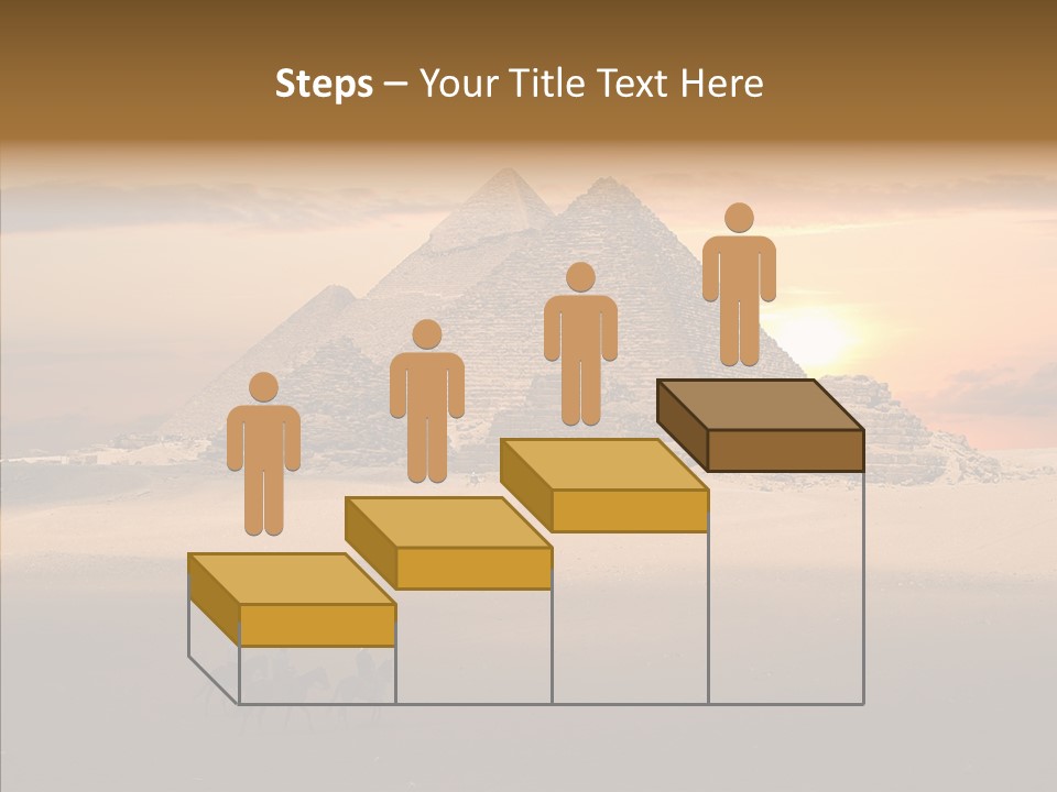 Archeology Visitors Steps PowerPoint Template