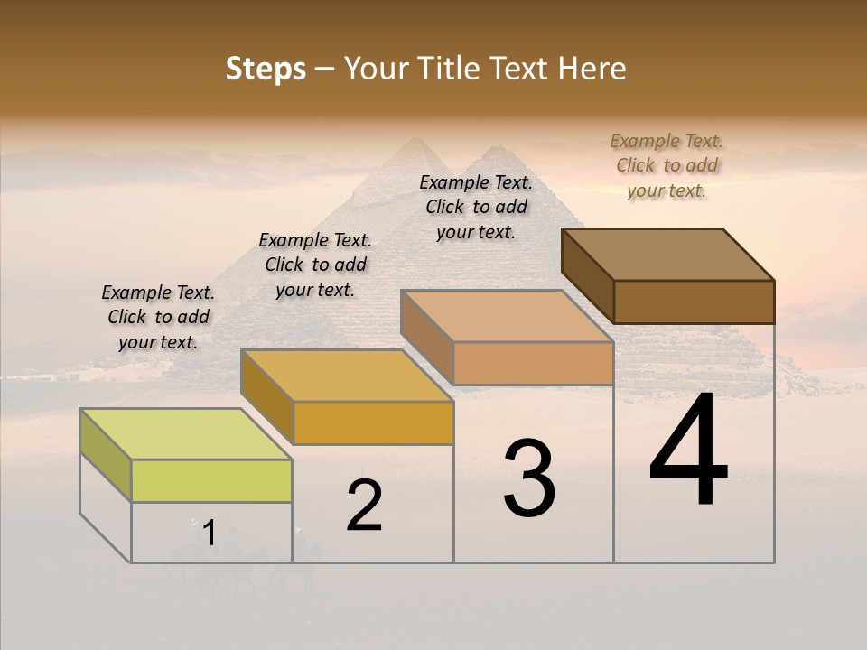 Archeology Visitors Steps PowerPoint Template