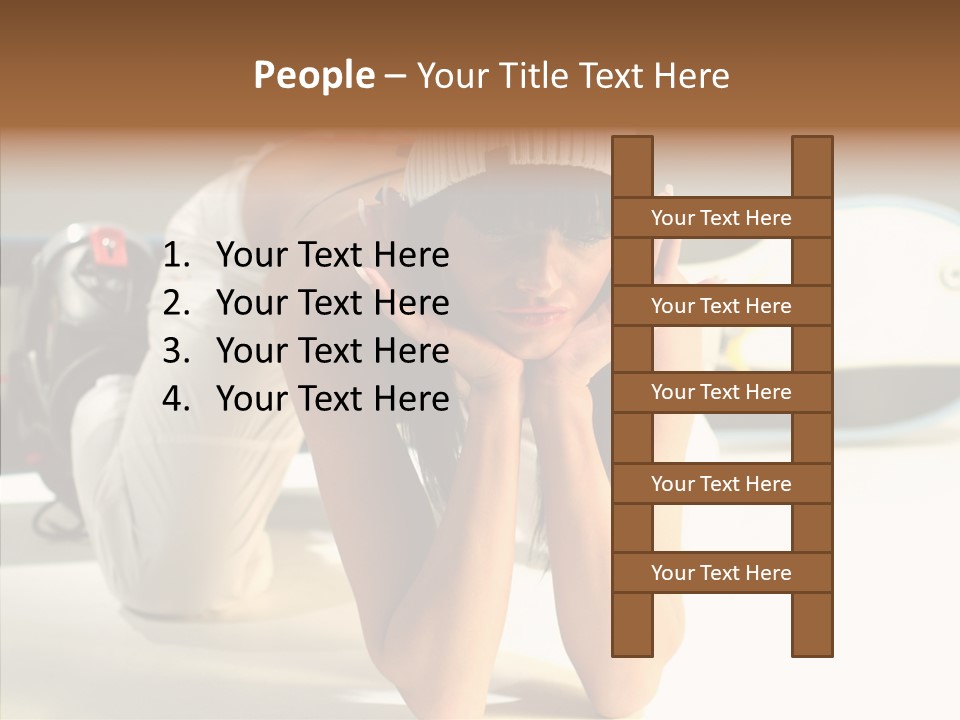 Women Skiers Ski PowerPoint Template