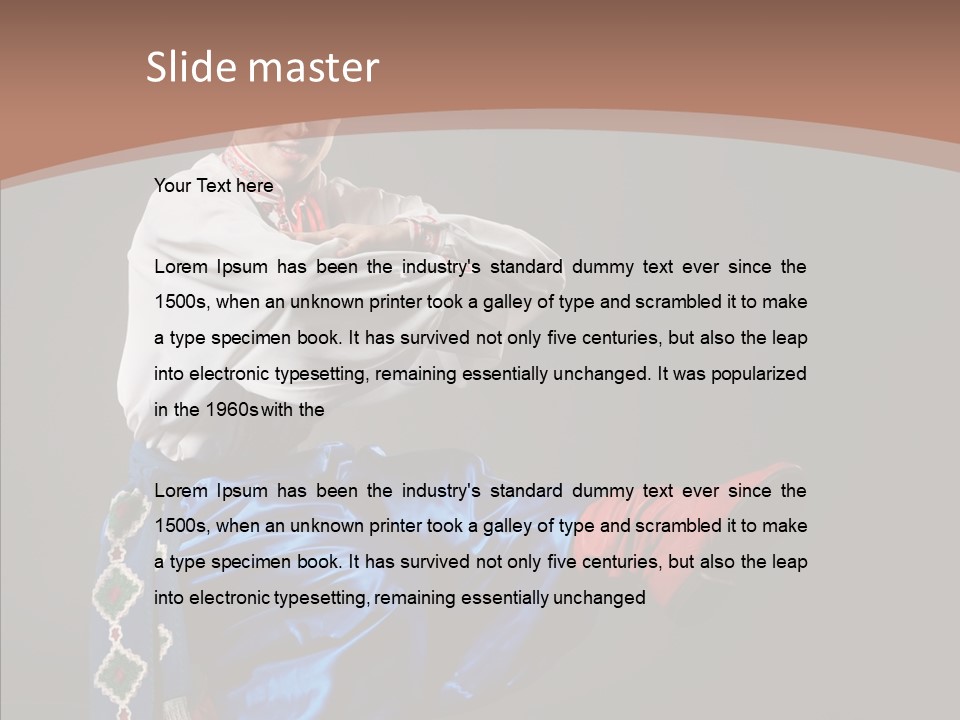 Alone Costume Young PowerPoint Template