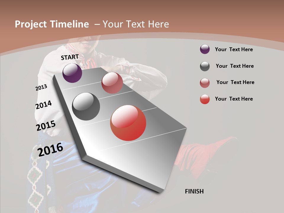 Alone Costume Young PowerPoint Template