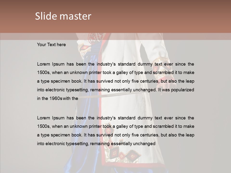 Lifestyle Old Knitting PowerPoint Template