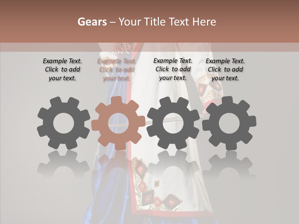 Lifestyle Old Knitting PowerPoint Template