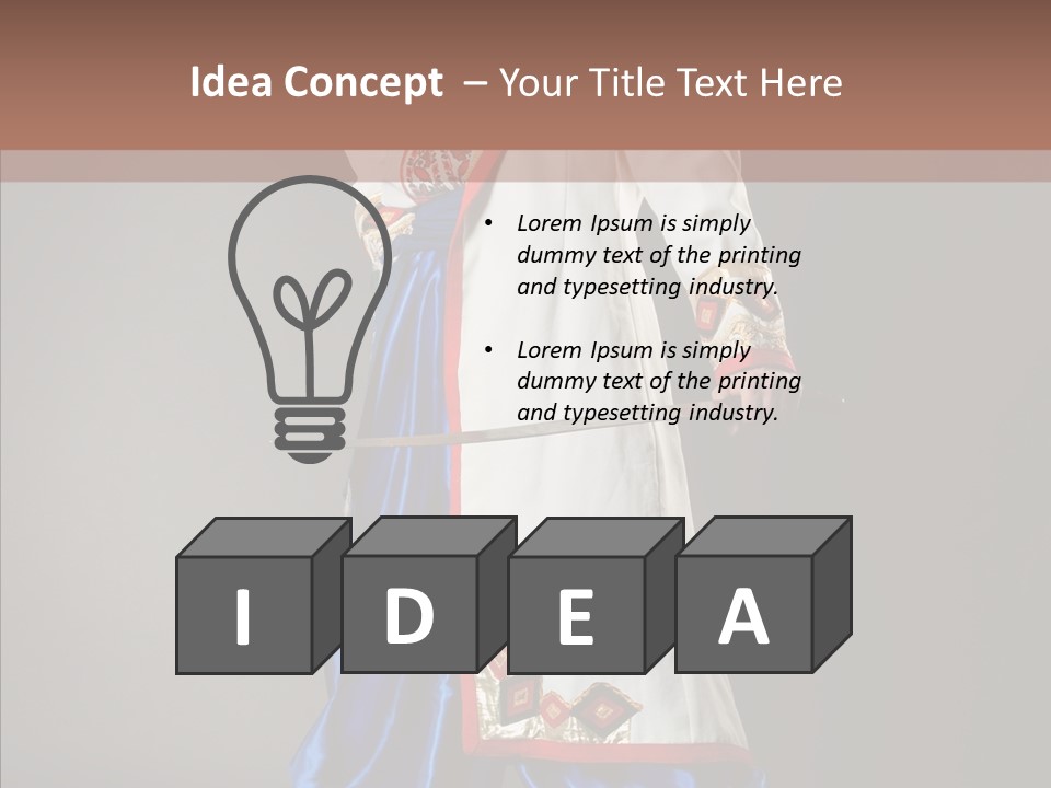 Lifestyle Old Knitting PowerPoint Template