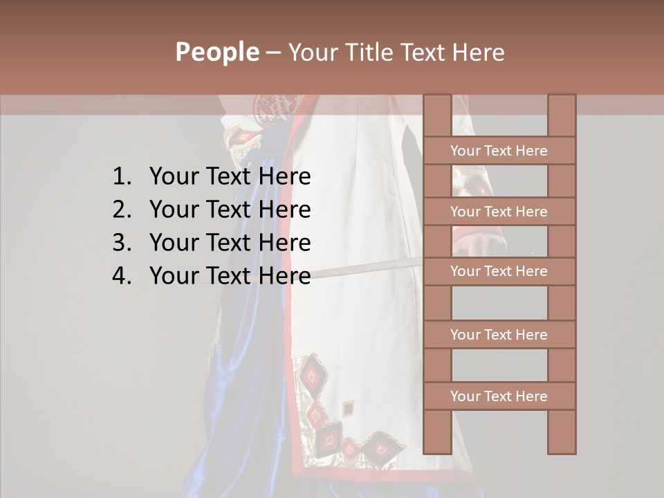 Lifestyle Old Knitting PowerPoint Template