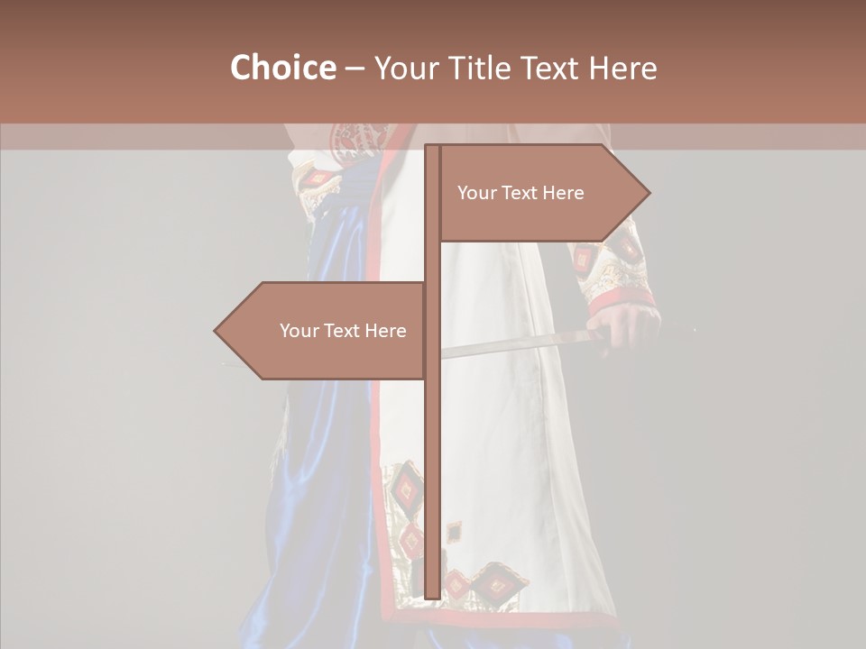 Lifestyle Old Knitting PowerPoint Template
