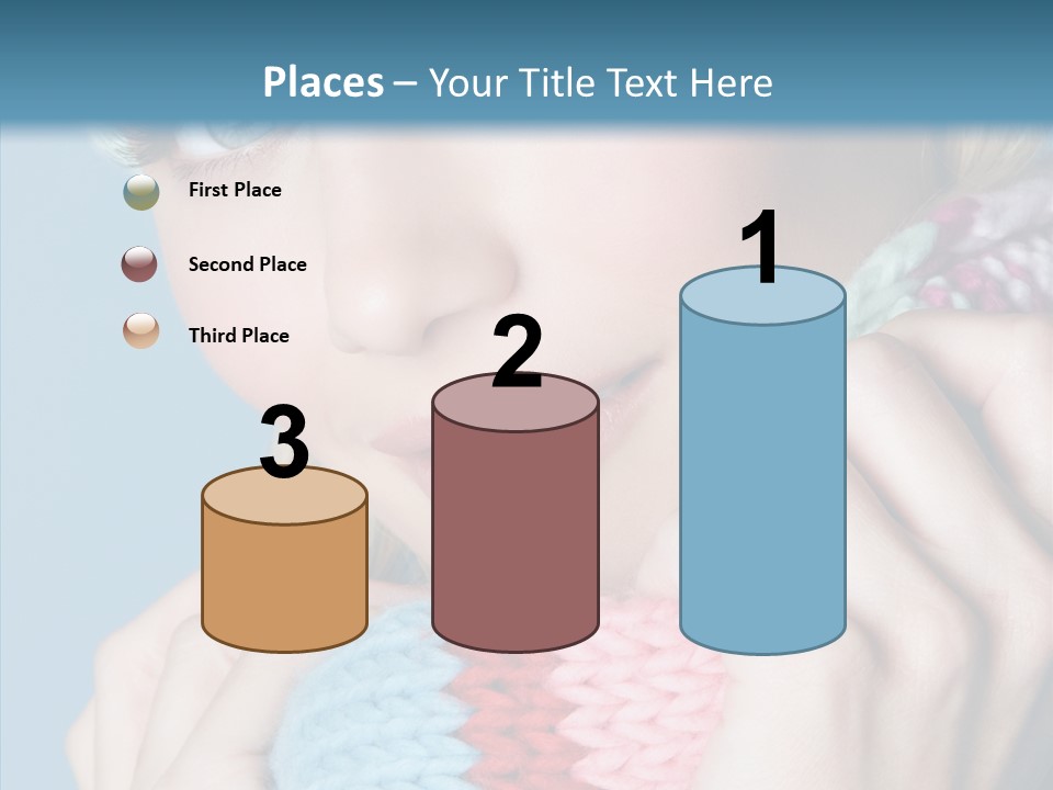 Scarf Youth Sweater PowerPoint Template