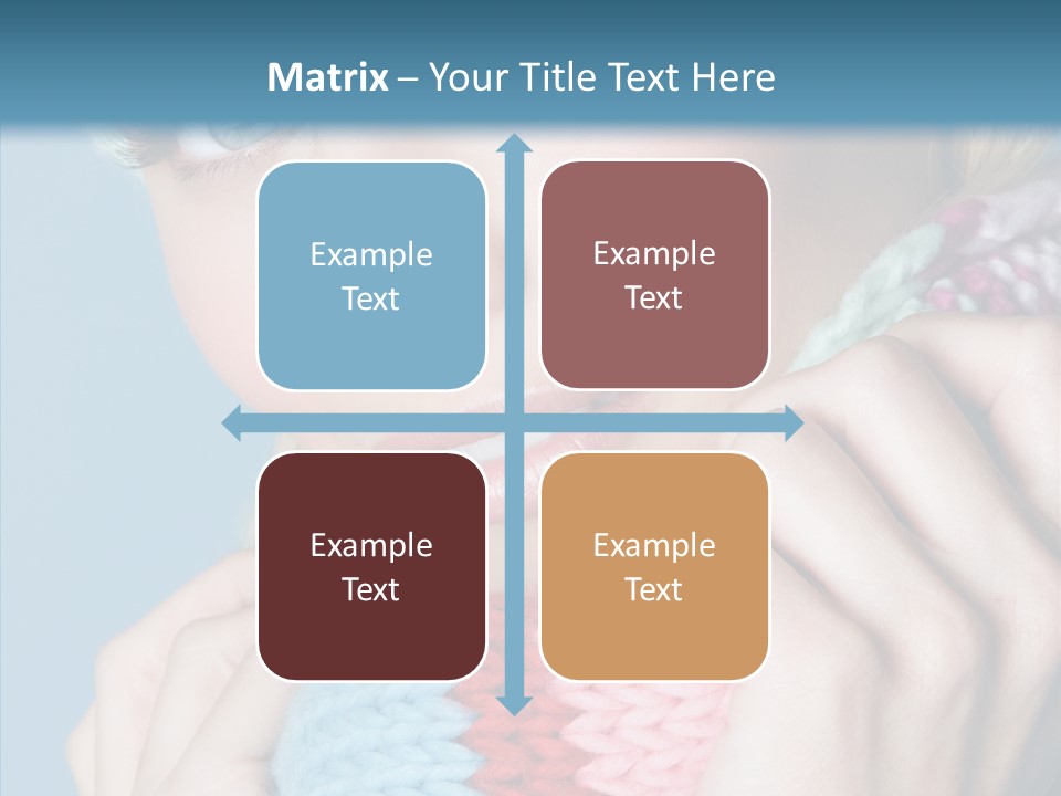 Scarf Youth Sweater PowerPoint Template