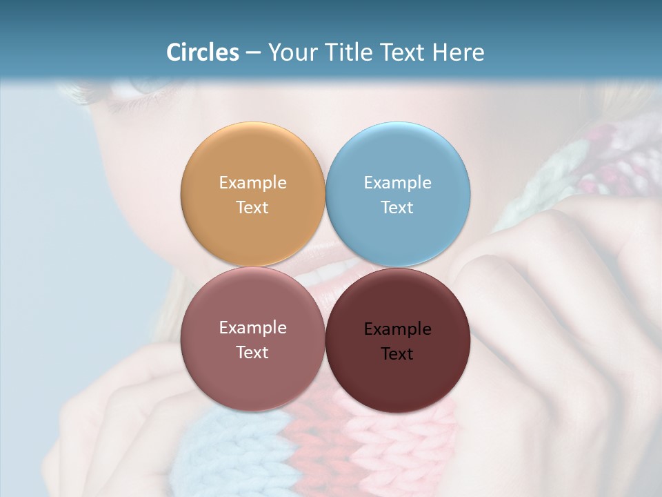 Scarf Youth Sweater PowerPoint Template