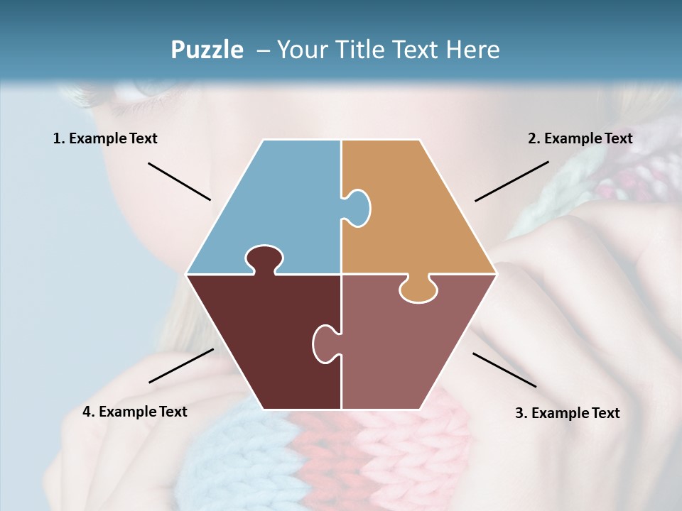 Scarf Youth Sweater PowerPoint Template