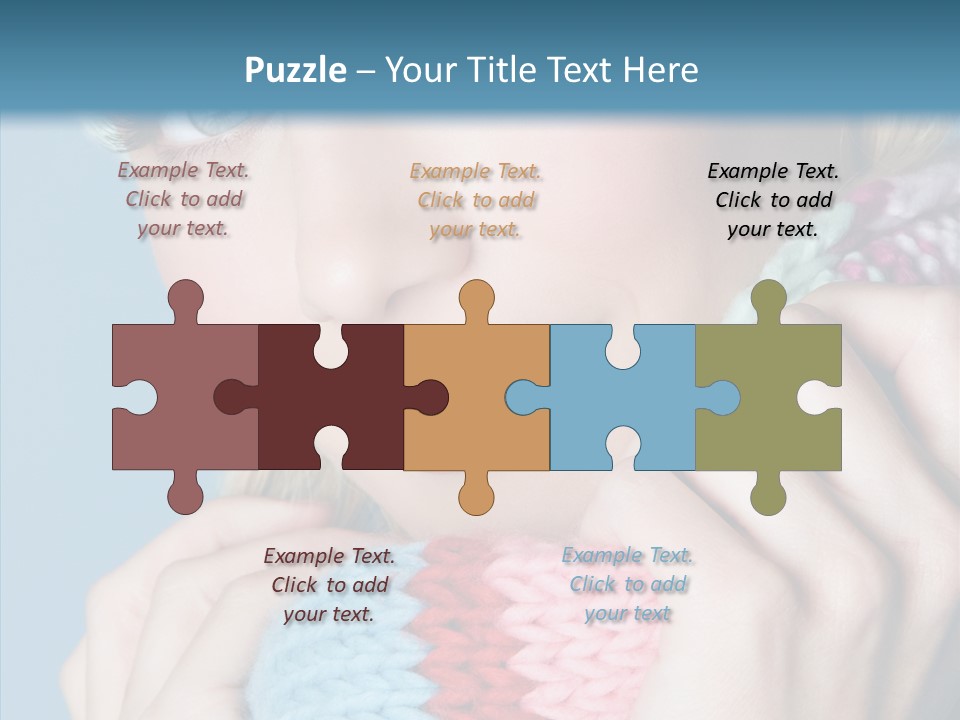 Scarf Youth Sweater PowerPoint Template