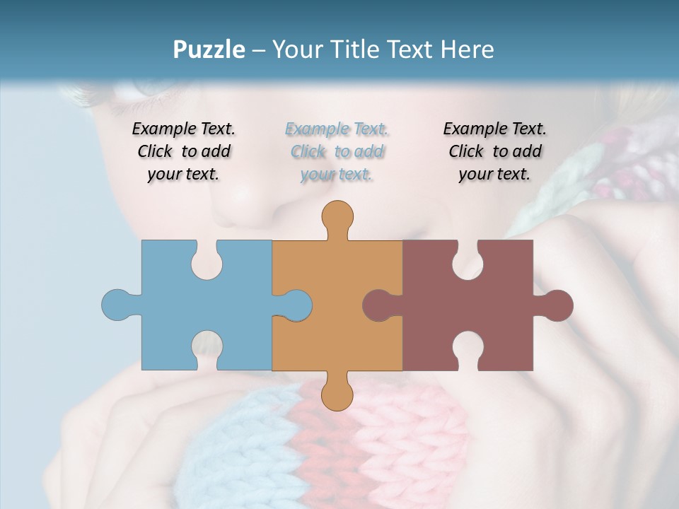 Scarf Youth Sweater PowerPoint Template