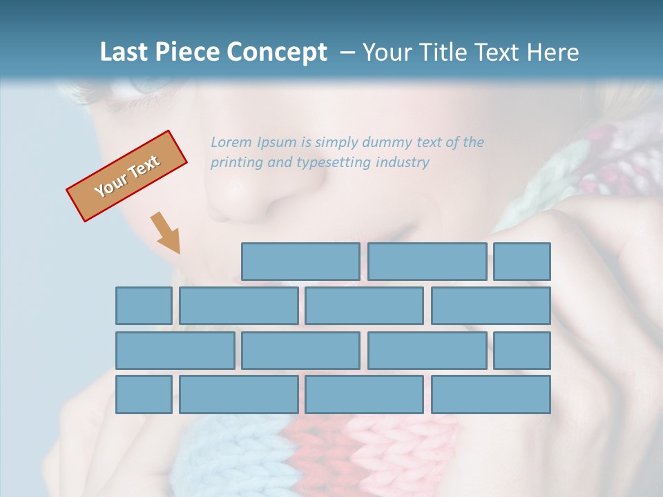 Scarf Youth Sweater PowerPoint Template