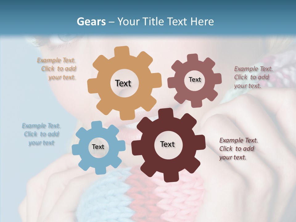 Scarf Youth Sweater PowerPoint Template