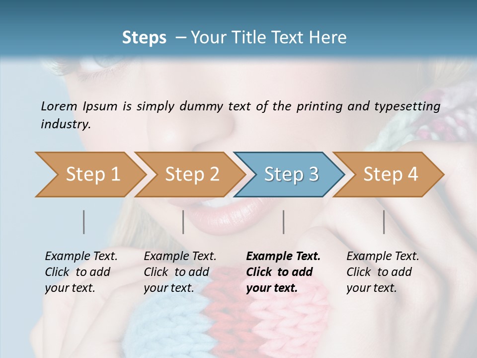 Scarf Youth Sweater PowerPoint Template