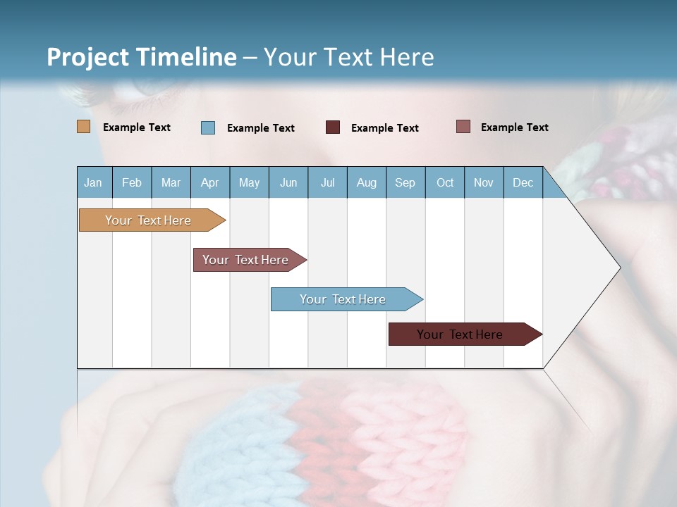 Scarf Youth Sweater PowerPoint Template