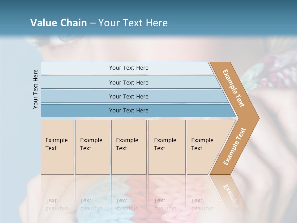 Scarf Youth Sweater PowerPoint Template