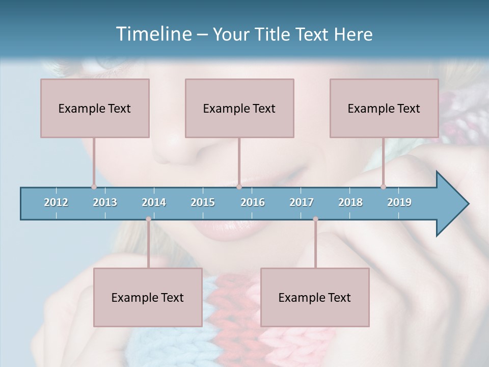 Scarf Youth Sweater PowerPoint Template