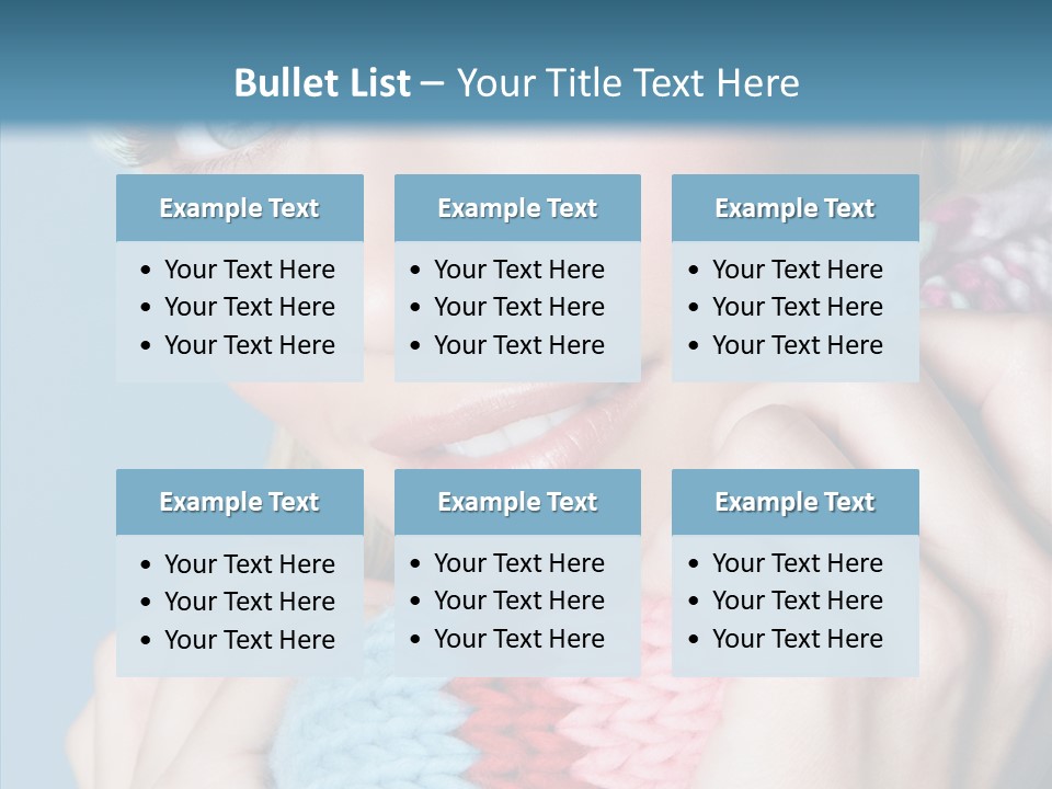 Scarf Youth Sweater PowerPoint Template