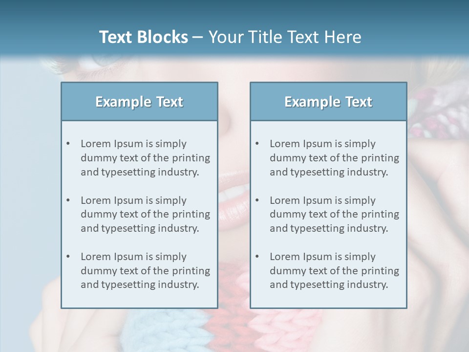 Scarf Youth Sweater PowerPoint Template