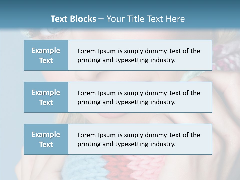 Scarf Youth Sweater PowerPoint Template