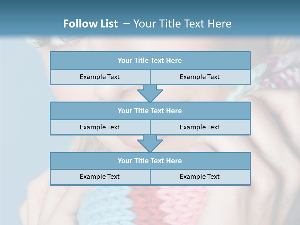 Scarf Youth Sweater PowerPoint Template