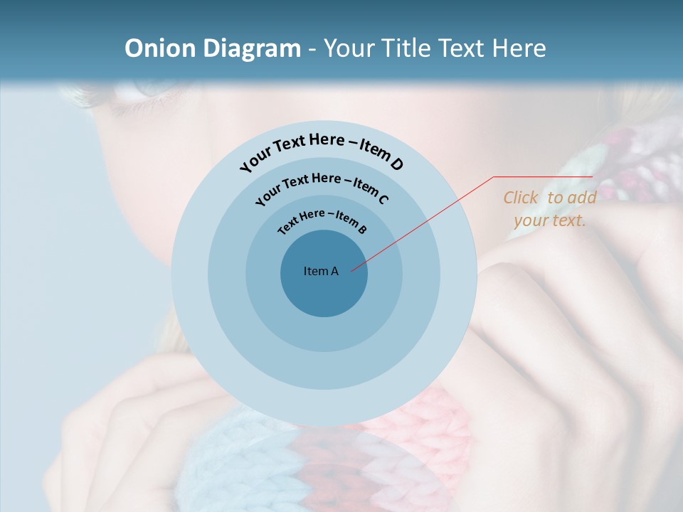 Scarf Youth Sweater PowerPoint Template