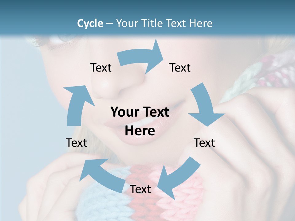 Scarf Youth Sweater PowerPoint Template