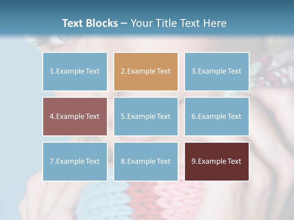 Scarf Youth Sweater PowerPoint Template