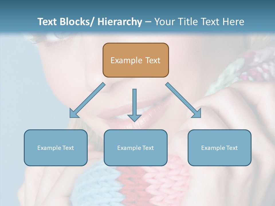 Scarf Youth Sweater PowerPoint Template