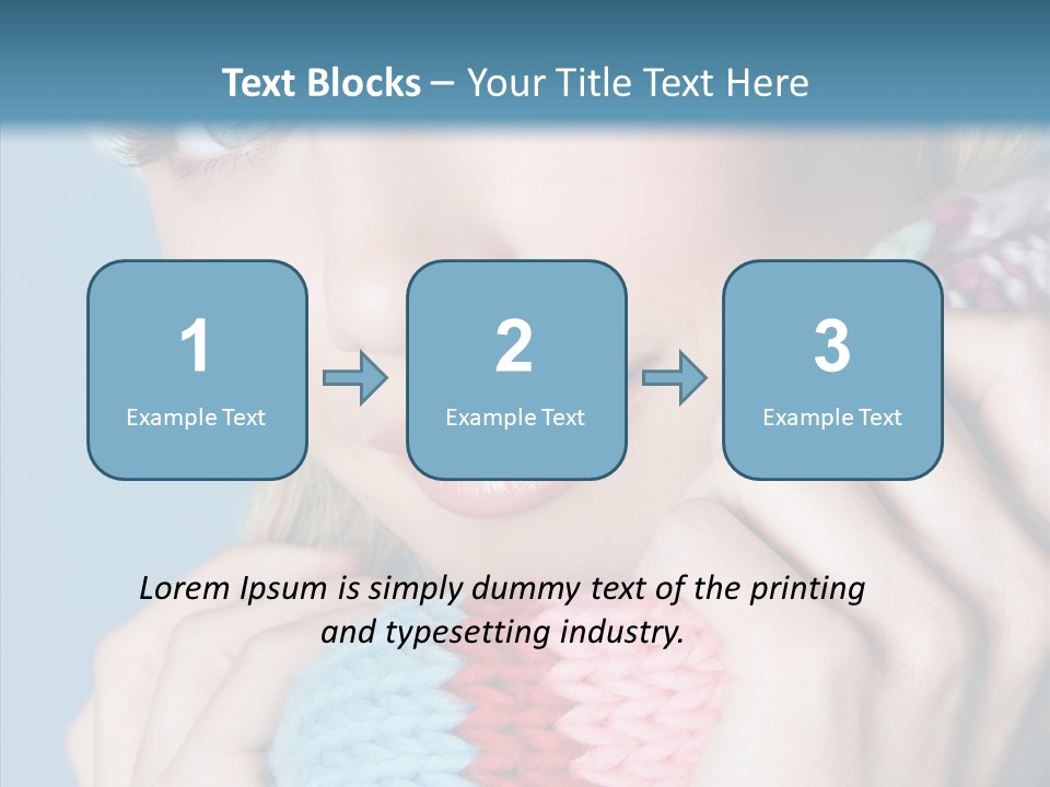 Scarf Youth Sweater PowerPoint Template