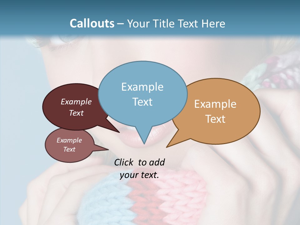 Scarf Youth Sweater PowerPoint Template