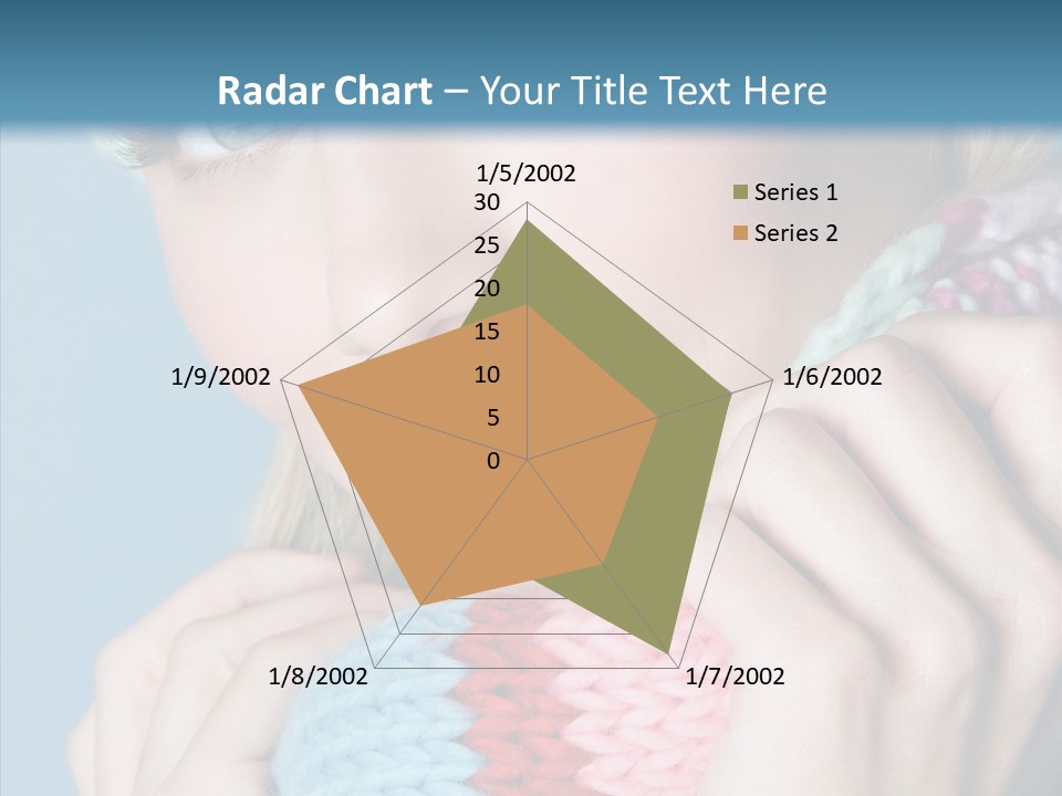 Scarf Youth Sweater PowerPoint Template