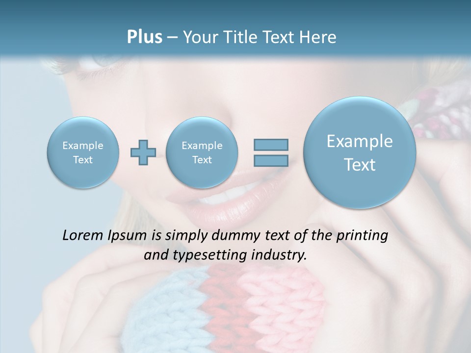 Scarf Youth Sweater PowerPoint Template