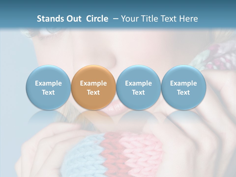 Scarf Youth Sweater PowerPoint Template