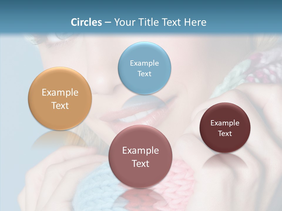 Scarf Youth Sweater PowerPoint Template