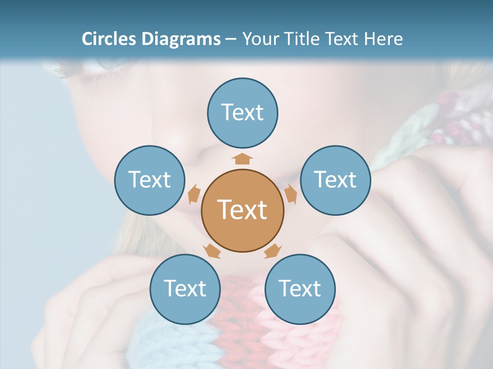 Scarf Youth Sweater PowerPoint Template