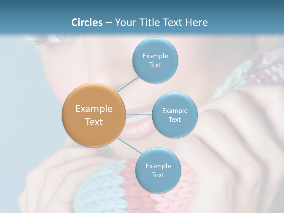 Scarf Youth Sweater PowerPoint Template