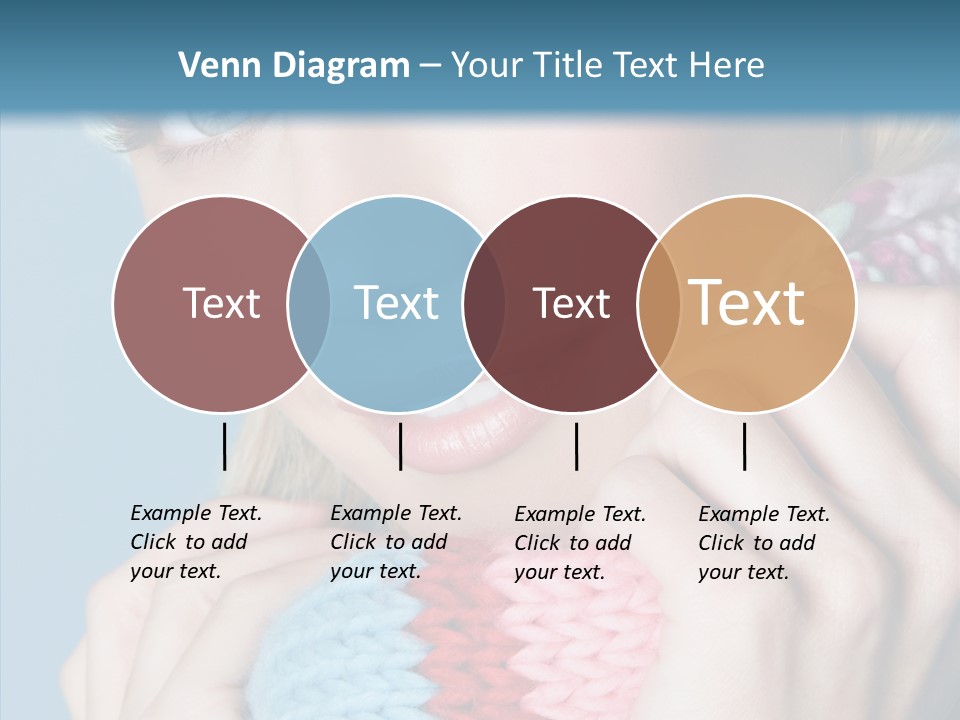 Scarf Youth Sweater PowerPoint Template