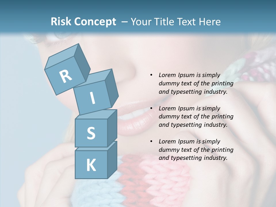 Scarf Youth Sweater PowerPoint Template