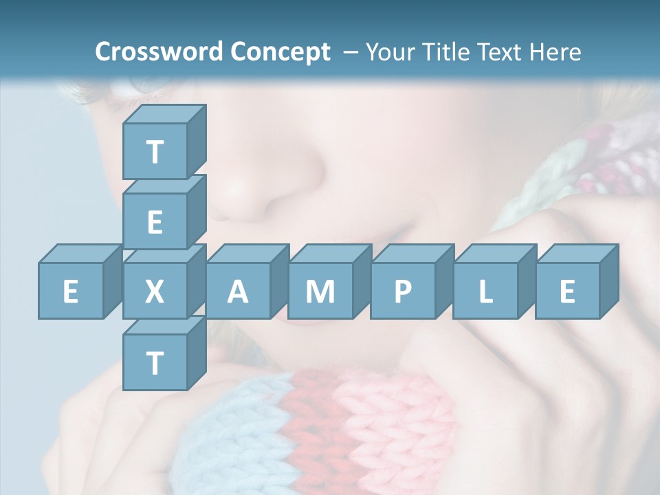 Scarf Youth Sweater PowerPoint Template