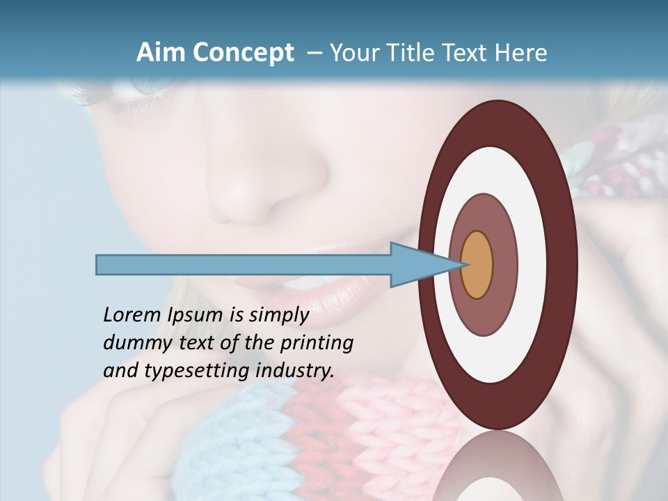 Scarf Youth Sweater PowerPoint Template