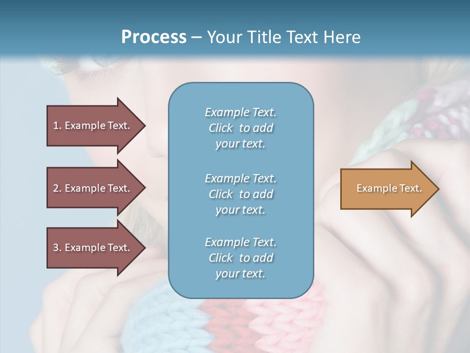 Scarf Youth Sweater PowerPoint Template