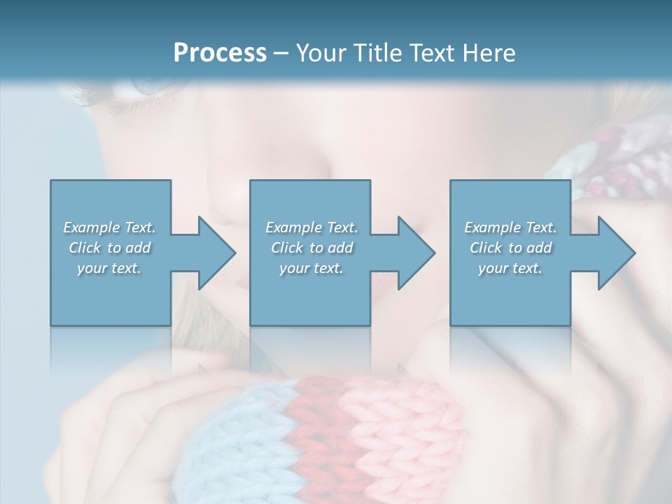 Scarf Youth Sweater PowerPoint Template